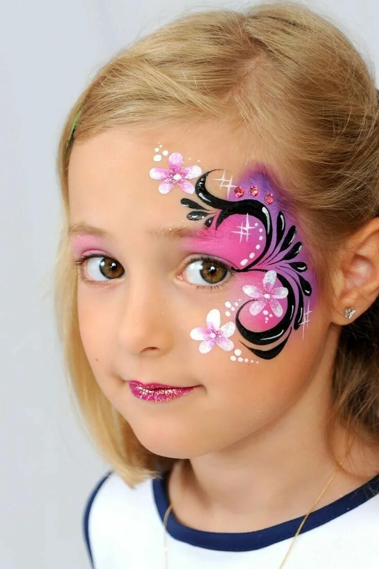 Покажи легкий детский макияж Pin von Katie Rose auf One eye face paint Kinder schminken, Augenschminke, Bemal