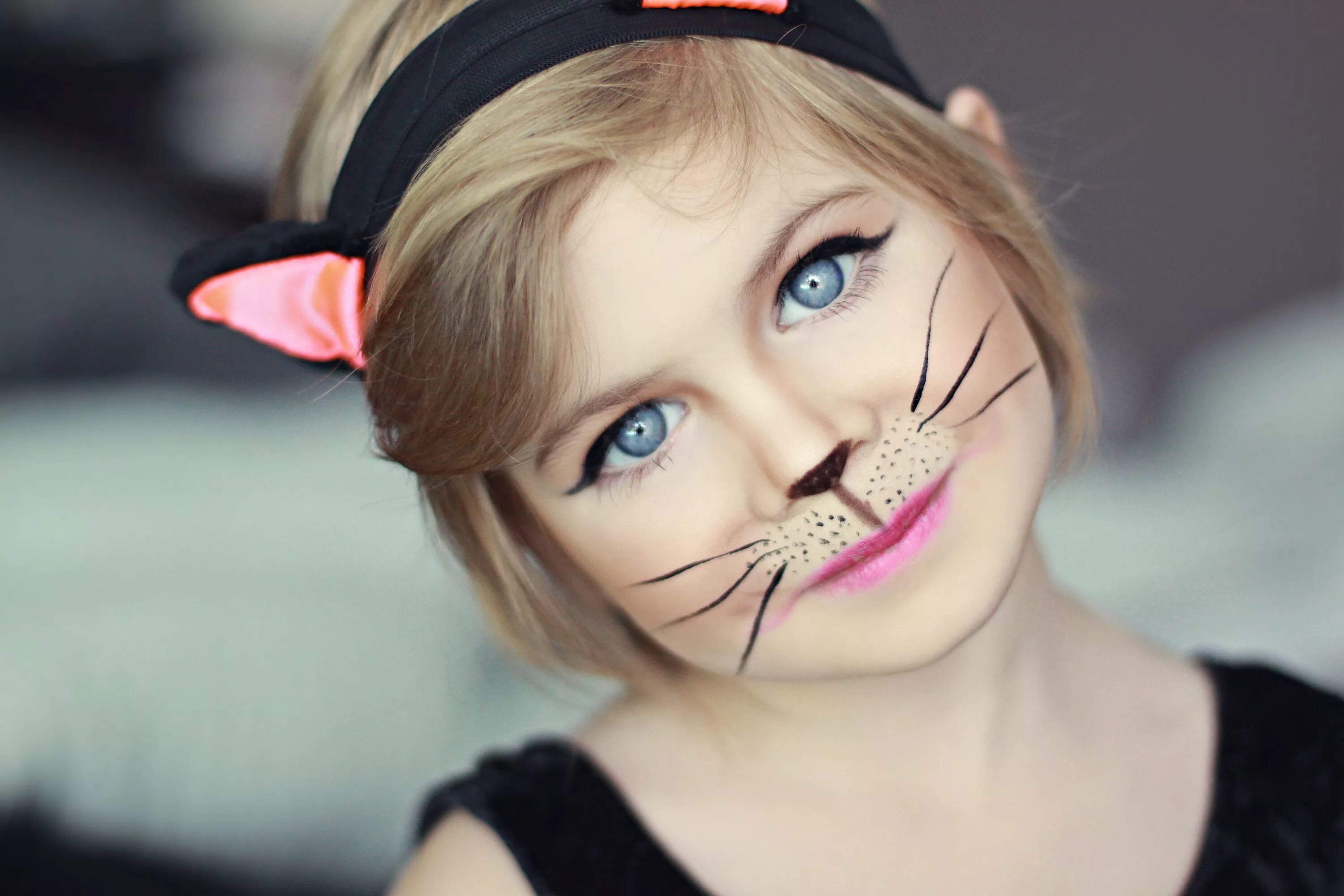 Покажи легкий детский макияж Cat makeup, kid costume www.sunkissedandmadeup.com Halloween makeup for kids, Ca