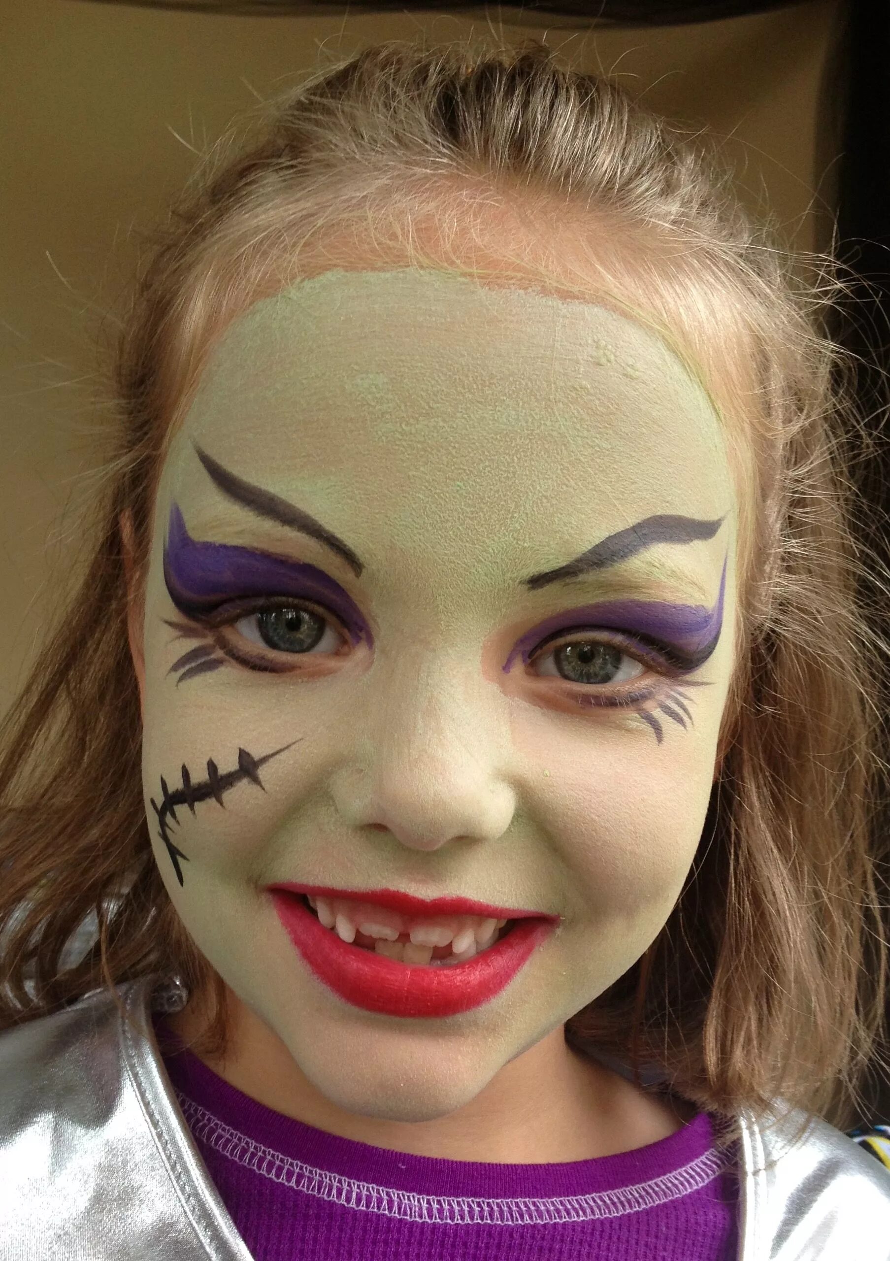 Покажи легкий детский макияж Monsters High facepaint Monster high makeup, Face painting, Monster high