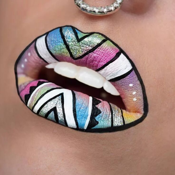 Покажи макияж губ Instagram photo by @april_christinaa * Apr 17, 2016 at 8:54pm UTC Lip art, Lip a