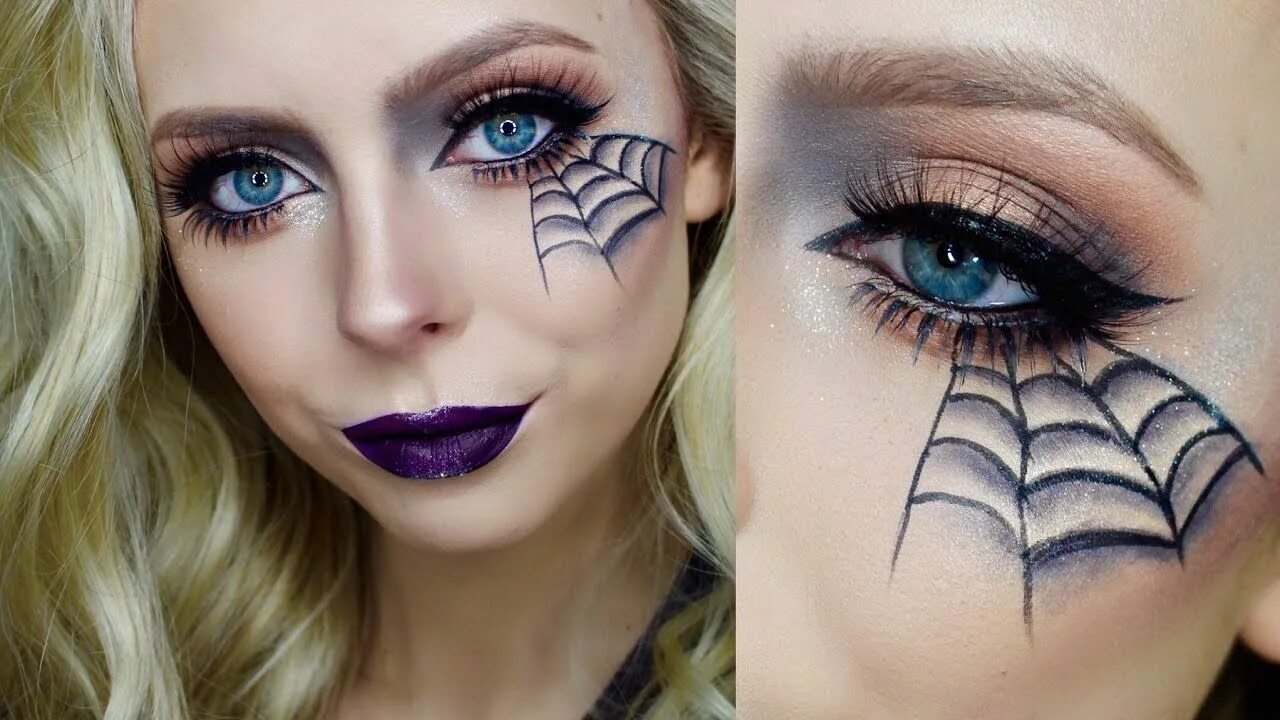 Покажи макияж на хэллоуин детский легкий Quick & Easy Halloween Makeup Cosmobyhaley Halloween makeup easy, Halloween make