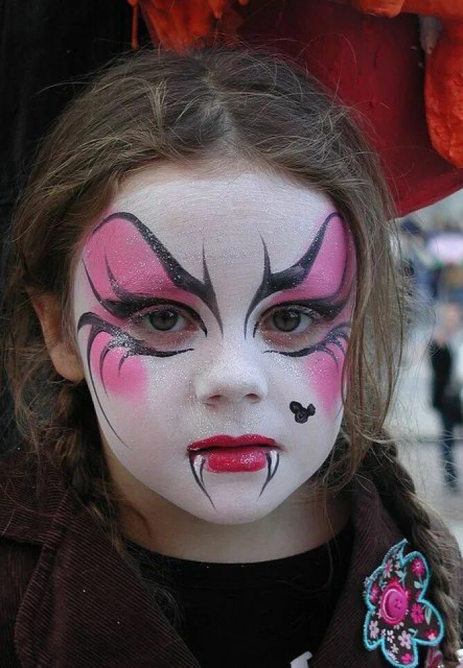 Покажи макияж на хэллоуин детский легкий Maquillaje de Halloween para niños: 25 ideas con las que inspirarte Halloween ma