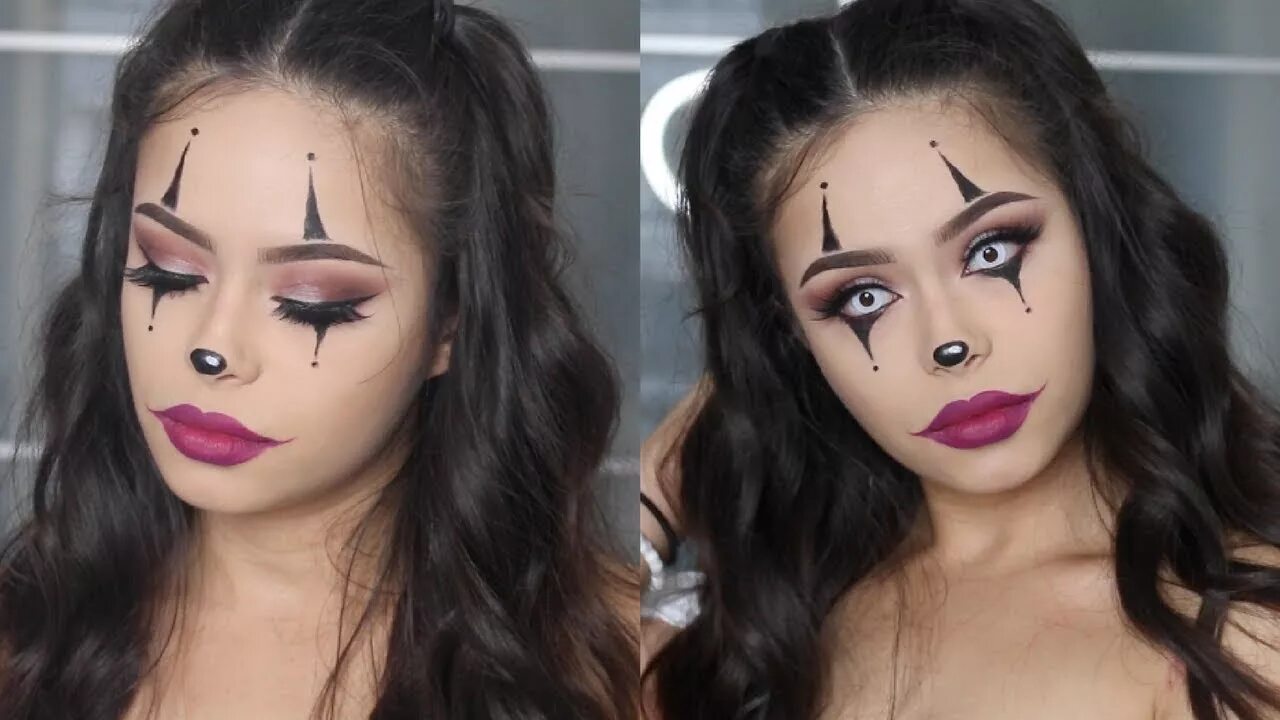 Покажи макияж на хэллоуин детский легкий Easy Clown Halloween Makeup Tutorial - YouTube