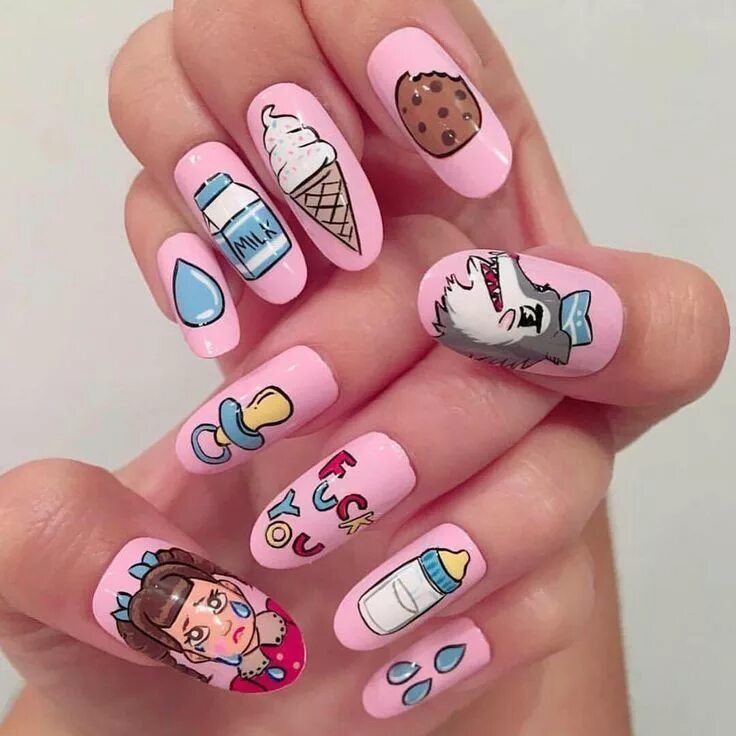 Покажи маникюр с рисунками Bhbuy Sheets Transfer Stickers Manicure Baby nails, Nails, Nail art