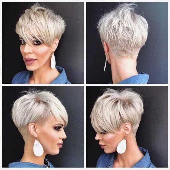 Покажи модные короткие прически Rövid frizurák hosszú frufru-val Frizuraképek #bobpixie Pixie haircut, Short hai