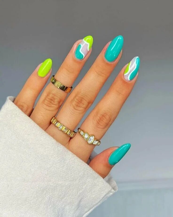 Jess Sguigna on Instagram: "My nails are making me smile again heheee. From neon