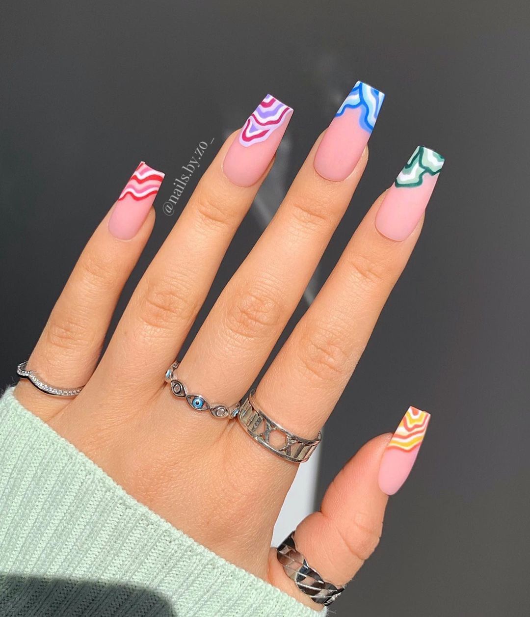 Покажи модный маникюр 24 года 50+ Insanely Cute Summer Nails for 2021 Acrylic nails coffin pink, Glue on nails