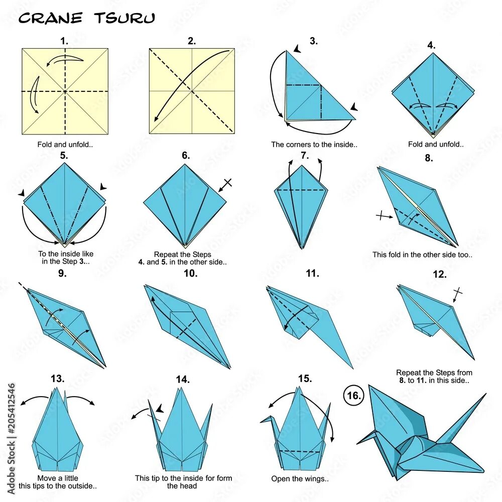 Покажи оригами фото инструкция ภ า พ ป ร ะ ก อ บ ส ต อ ก Origami crane steps diagram instructions paperfolding 