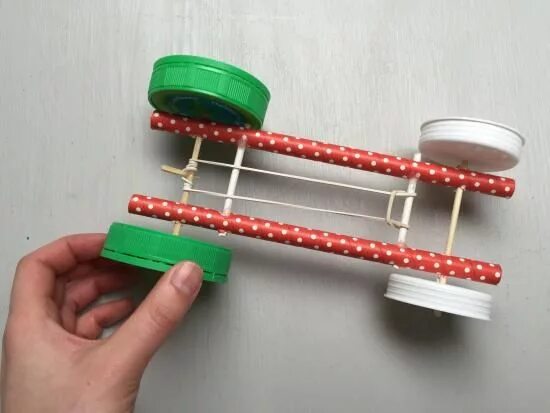 Покажи поделки самоделки Exciting Rubber Band Racer Toy