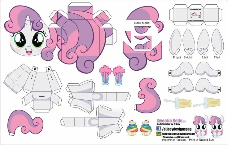 Покажи поделки самоделки из бумаги My little pony craft, Teddy bear patterns free, My little pony birthday