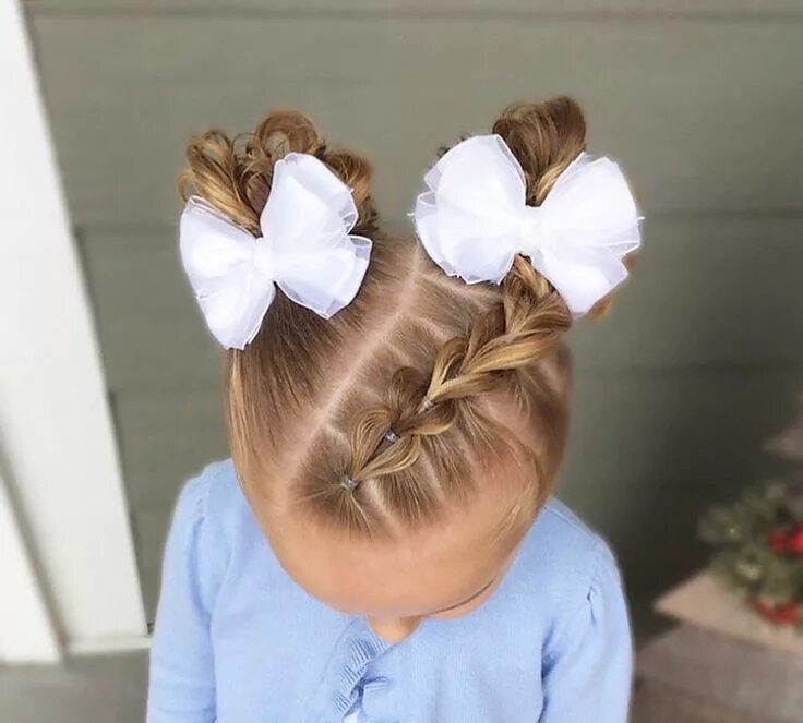 Покажи прически для 7 лет Примеры красивых причесок для девочек с фото Baby girl hairstyles, Baby hairstyl