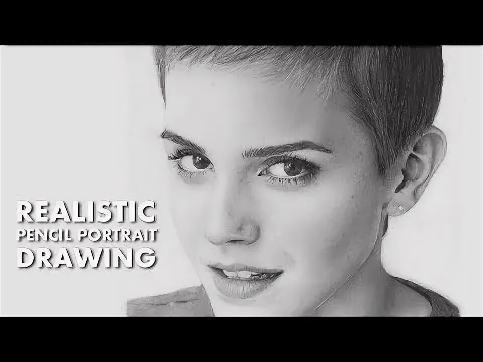 Покажи прически под мальчика но для девочки Ritratto realistico a matita - Pencil Portrait Drawing - Emma Watson - Time Laps