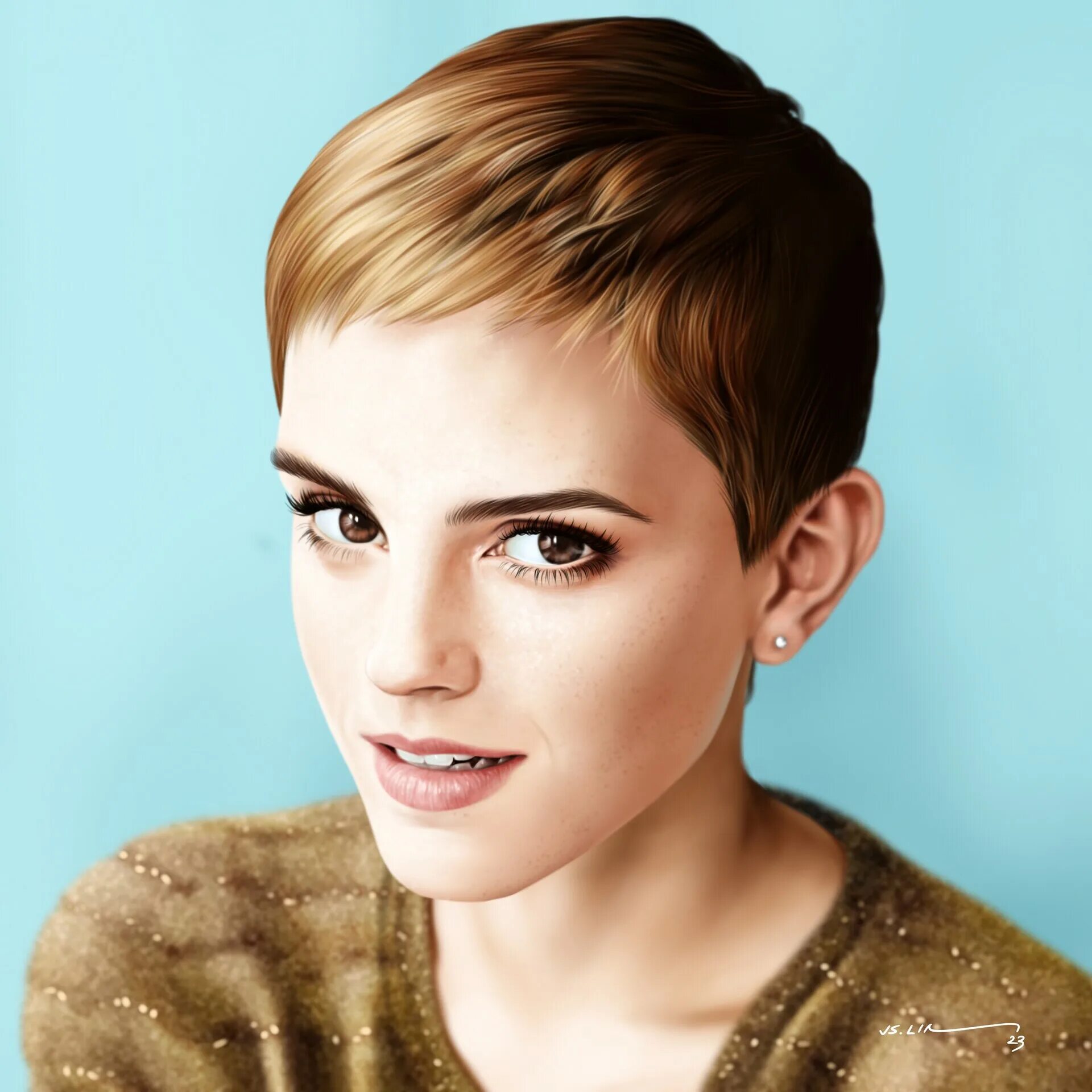 Покажи прически под мальчика но для девочки ArtStation - Emma Watson