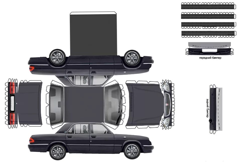 Покажи самоделки из бумаги Бумажное моделирование модели Газ - DRIVE2