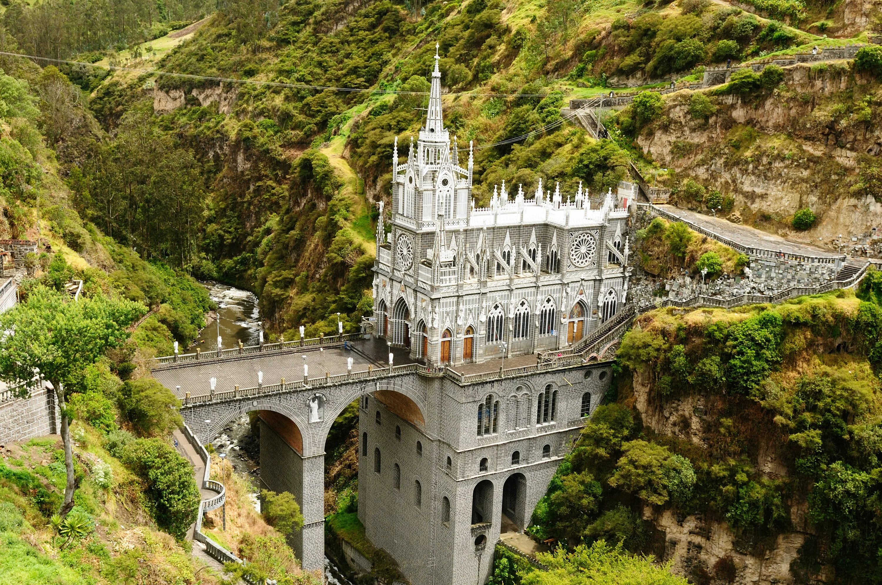 Покажи самые красивые фото в мире Las Lajas - Ipiales, Colombia Let's Travel the World Pemandangan dan Bangunan