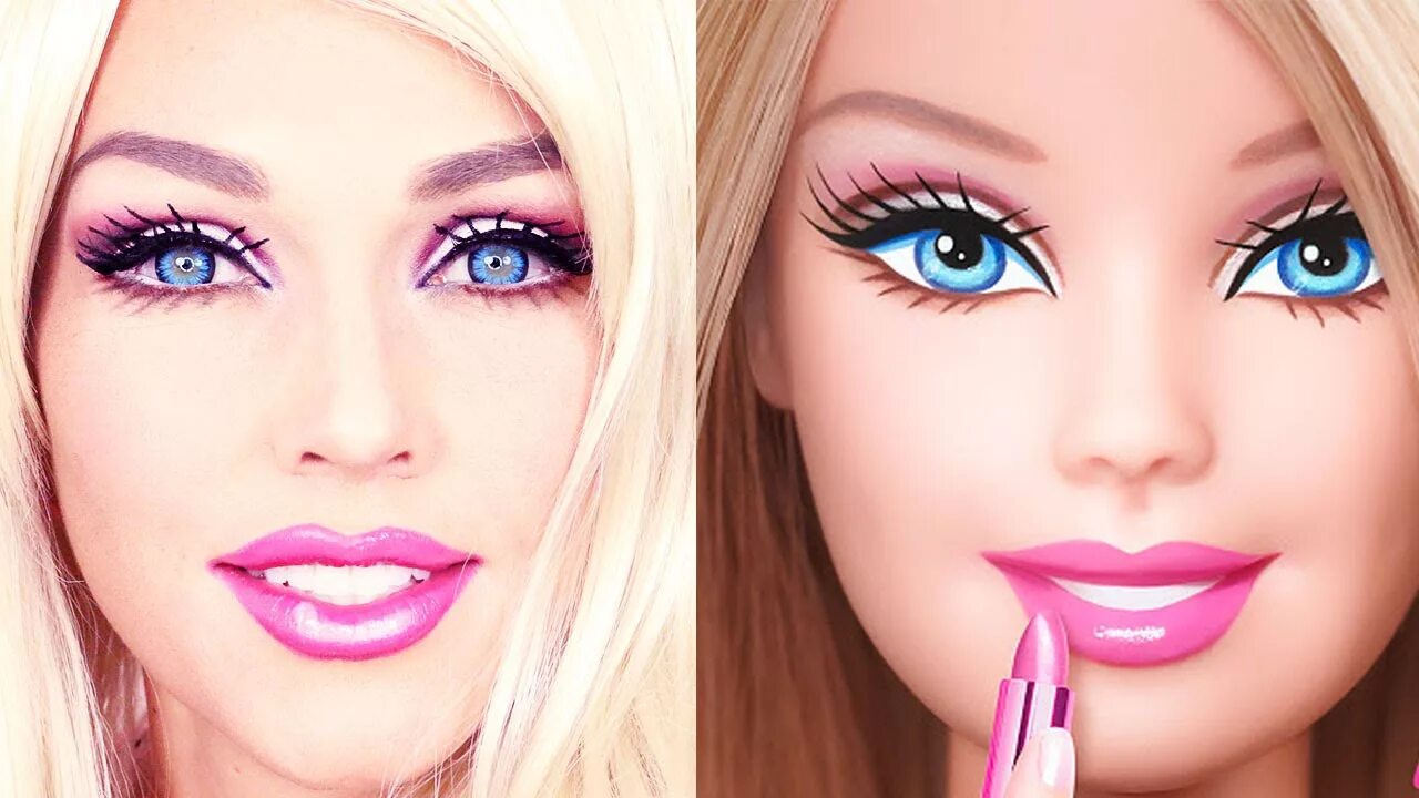 Покажи видео как сделать макияж Barbie Doll MakeUp Transformation - YouTube