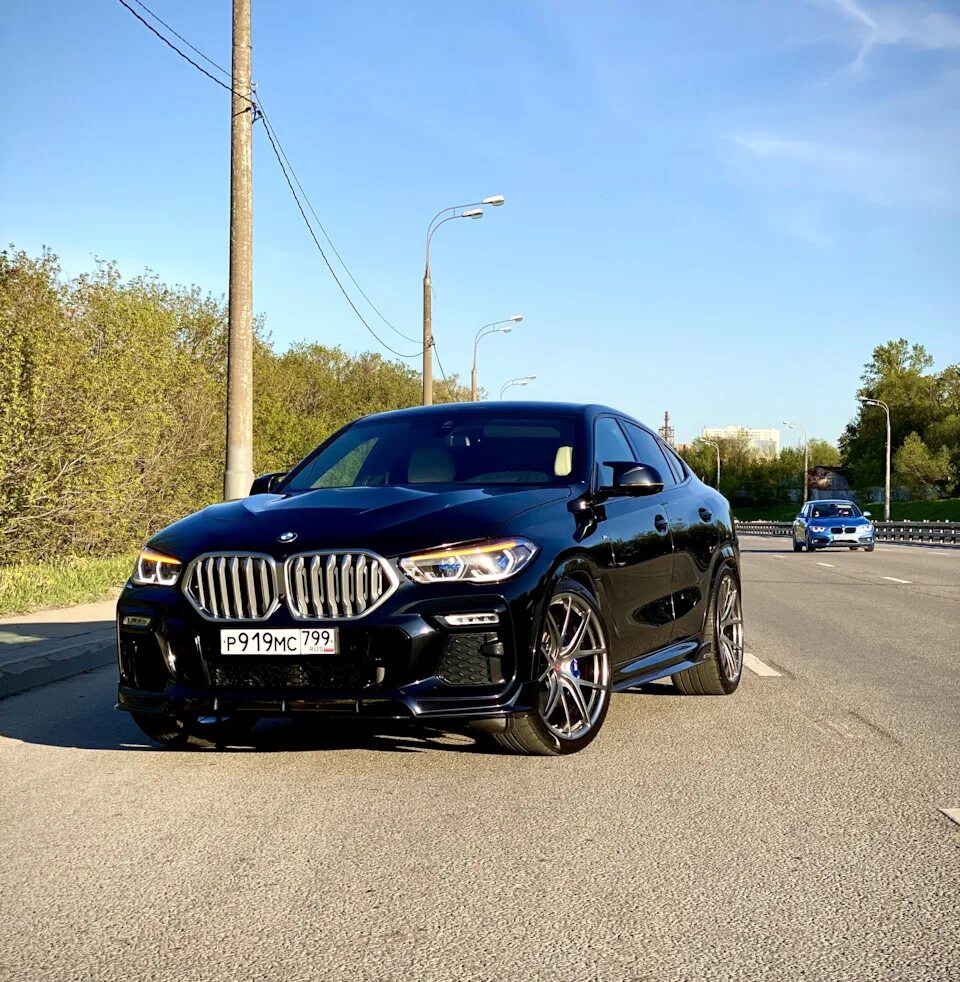 Покажите фото бмв икс 6 23 ковка hre в чумовом цвете Алюмохром! - BMW X6 (G06), 3 л, 2019 года колёсные 