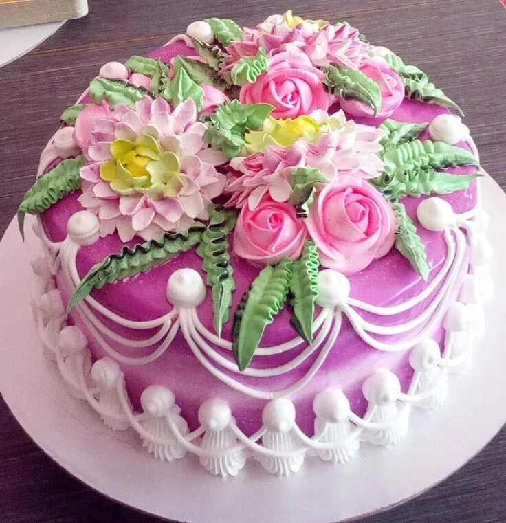 Покажите оформление тортов Pin by Evgeniya on Цветочные торты Learn cake decorating, Cake decorating, Cake 