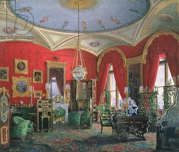 Покои петра 1 в зимнем дворце фото Купить репродукцию картины Interior of the Winter Palace, Гау Эдуард