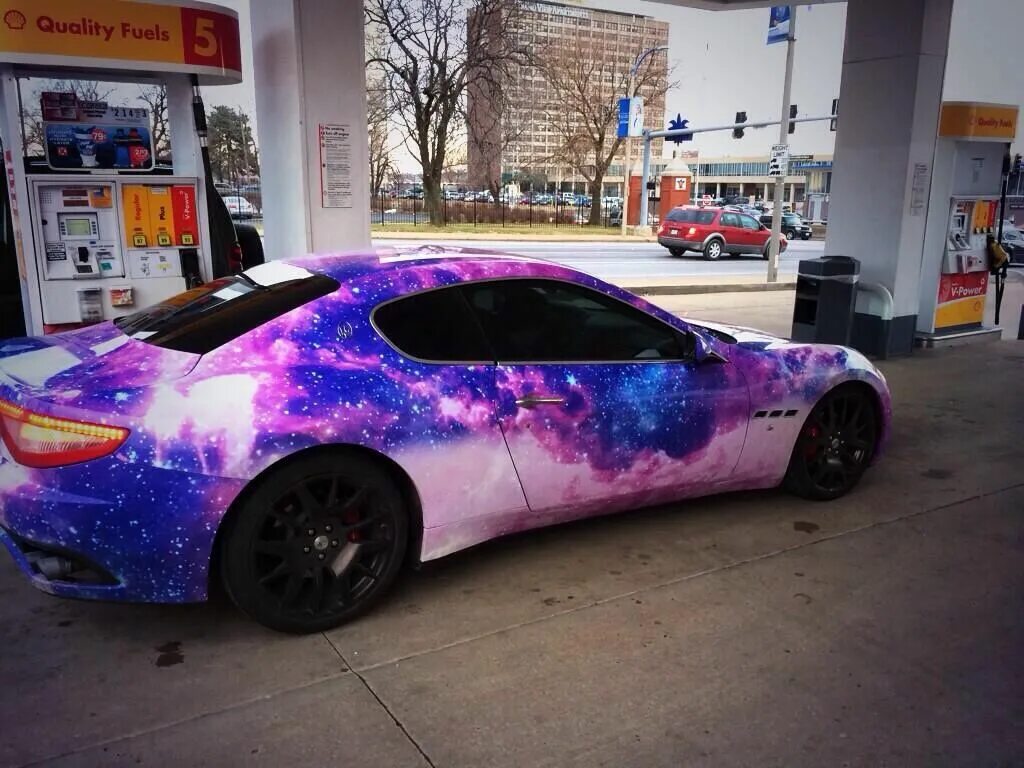 Покрашенная машина фото Galaxy painted Maserati Maserati, Galaxy car, Dream cars