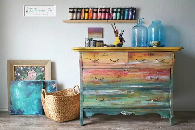 Покрашенная мебель фото The Turquoise Iris Furniture & Art Painted furniture, Furniture makeover diy, Ha