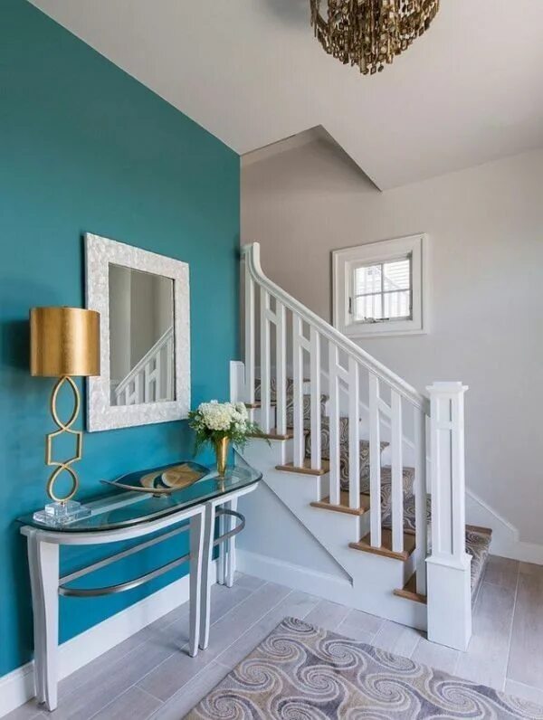 Покрашенные стены в доме интерьер фото 40 Latest Home Color Trends for Interior Design Teal accent walls, Blue accent w