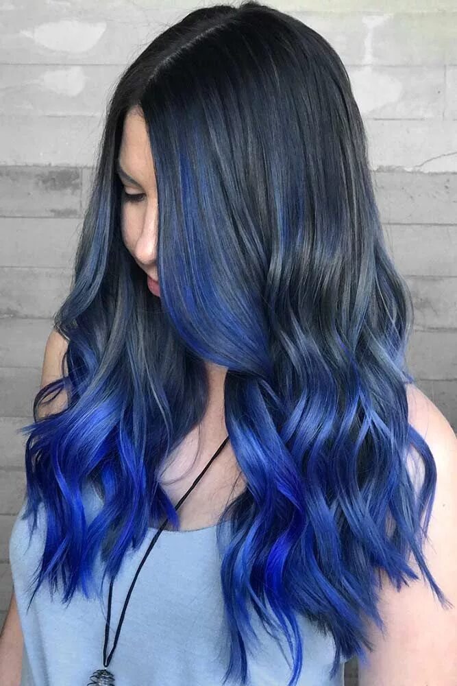 Покрасить фото в синий цвет 115 Fantastic Ombre Hair Ideas: Liven up the Style in 2024 Blue ombre hair, Brow