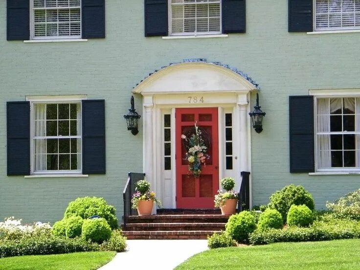 Покрасить кирпичный дом снаружи дизайн фото Pin by Noneya 1234567 on House colors Painted brick exteriors, Painted brick hou