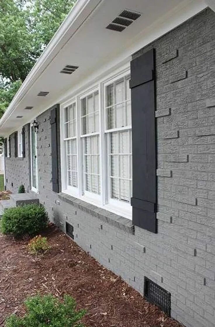 Покрасить кирпичный дом снаружи дизайн фото Corobrik: Gorgeous Designs With Grey Brick Brick exterior house, Painted brick h