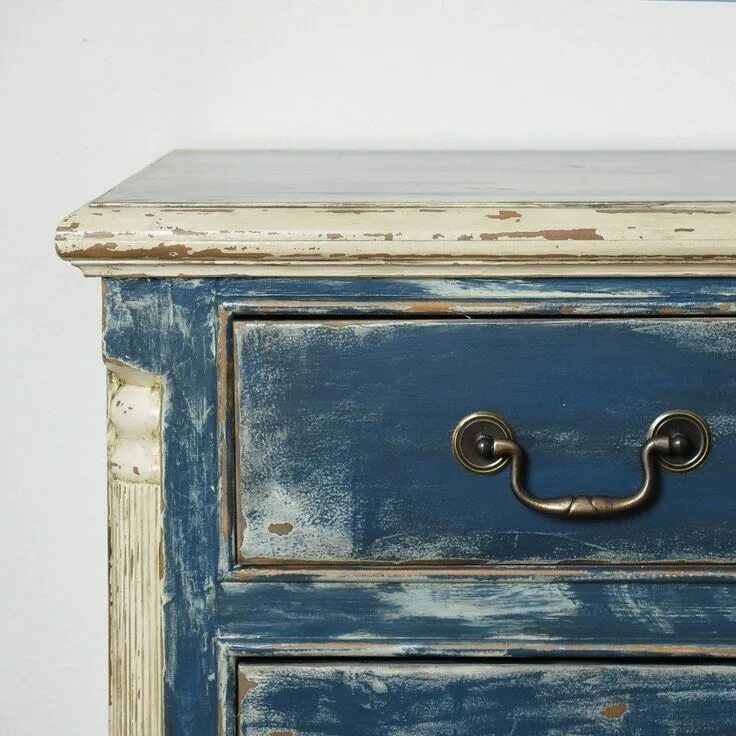 Покрасить старое фото Vintage Indigo Blue Chest Shabby chic dresser, Shabby chic furniture, Shabby chi