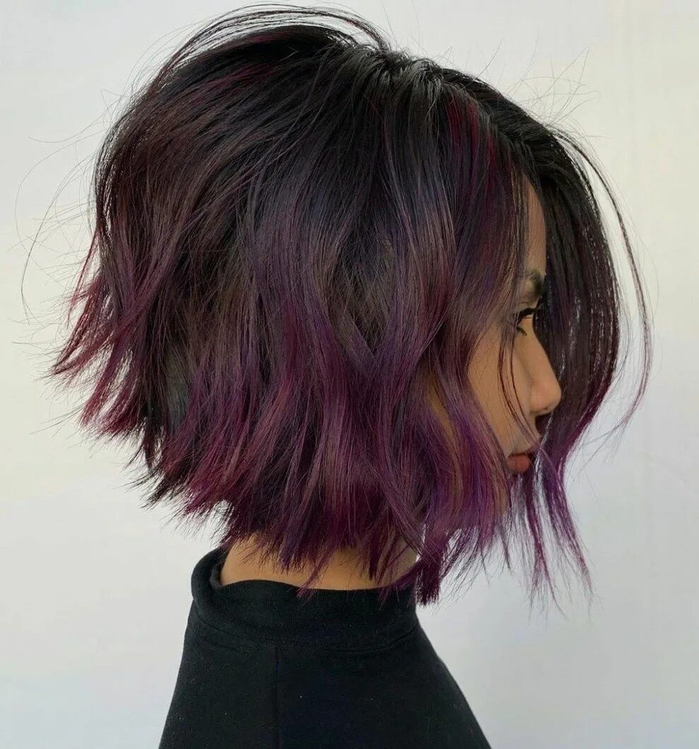 Покрасить стрижку каре 30 Ideas of Black Hair with Highlights to Rock in 2024 - Hair Adviser Carré plon