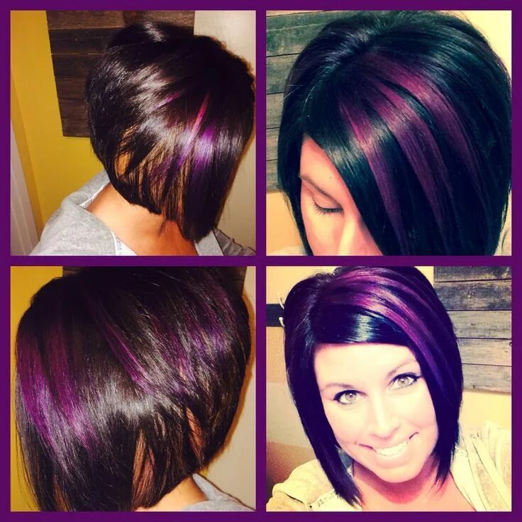 Покрасить стрижку каре Hair 1 Purple hair, Short purple hair, Short hair styles