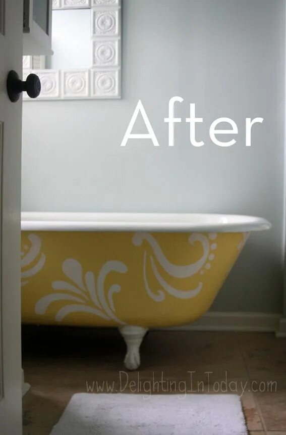 Покрасить ванну своими руками в домашних Eye-Catching DIY Bathtub Makeover Bathtub makeover, Diy bathtub, Diy bathtub mak