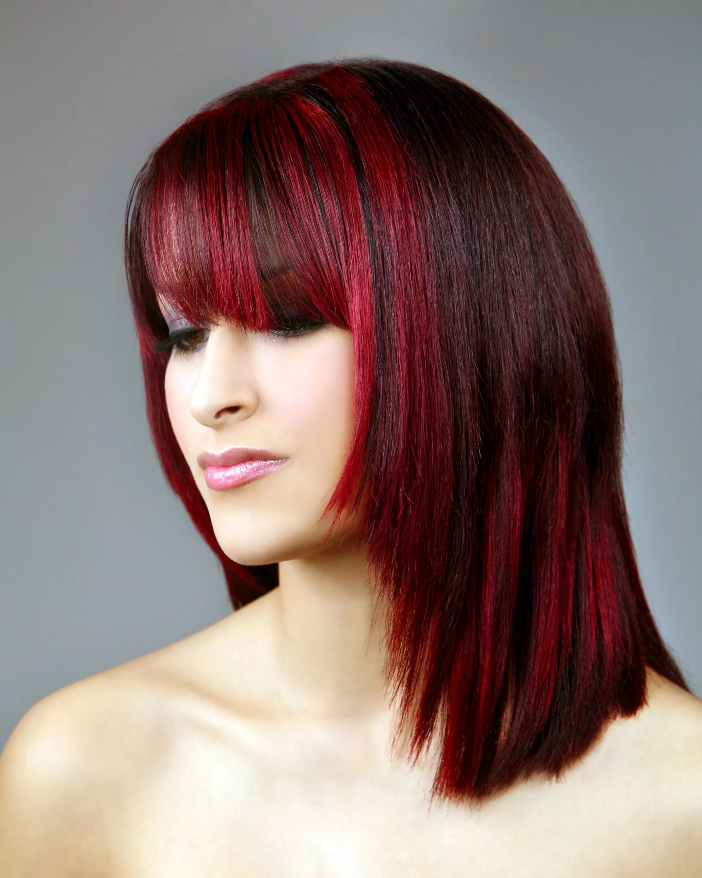 Покрасить волосы фото на средние волосы hair COLOR STYES Shades of red hair, Hair color highlights, Funky hair colors