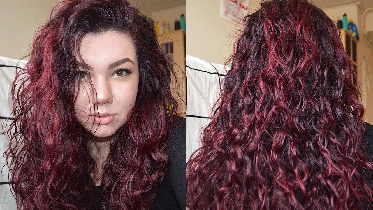 Покрасить волосы хна гвоздика красное вино фото Dyeing my Curly Hair Burgundy with Manic Panic Purple Haze & Vampire Red - YouTu