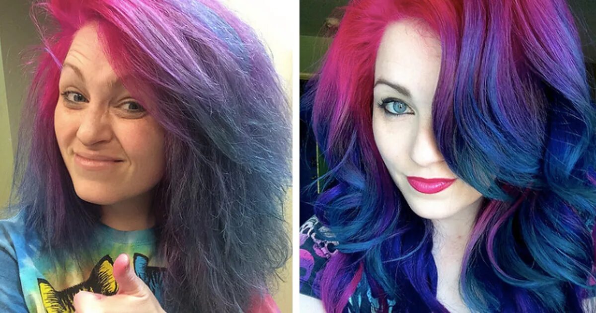 Покрасить волосы онлайн на фото Hairstylist Reveals The Truth Behind Other People’s Selfies Pelo multicolor, Com