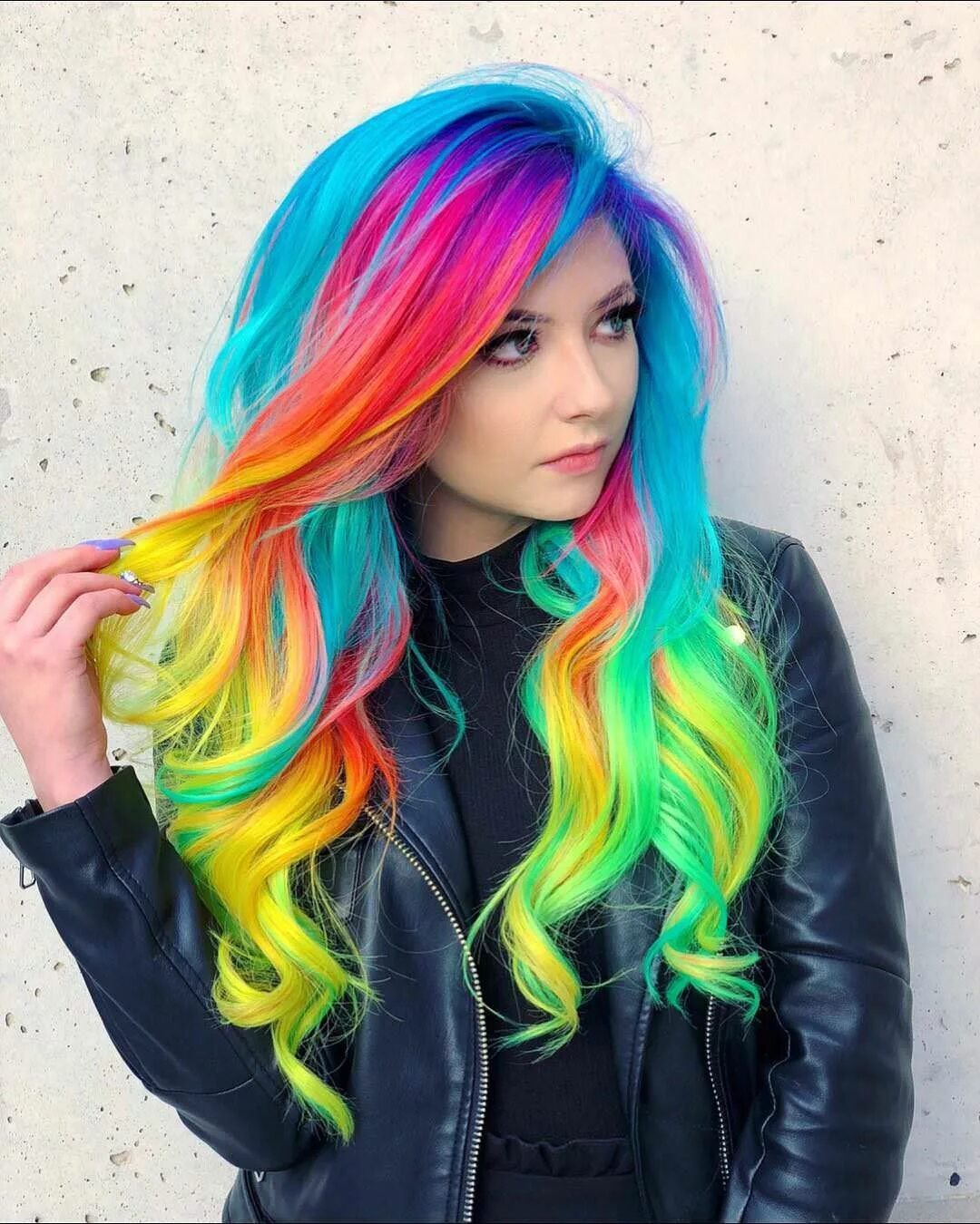 Покрасить волосы онлайн на фото Super cool rainbow hair (With images) Rainbow hair color, Hot hair colors, Sprin