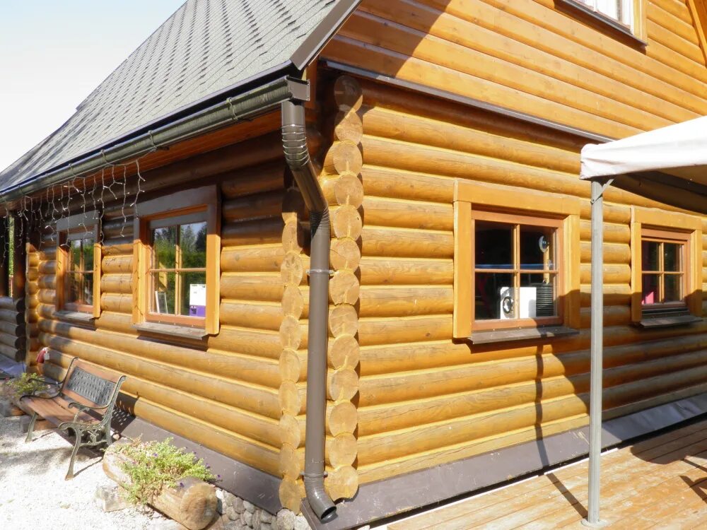 Покраска бани снаружи фото Герметик LOG HOME (СРУБ) орегон, Утепление сруба