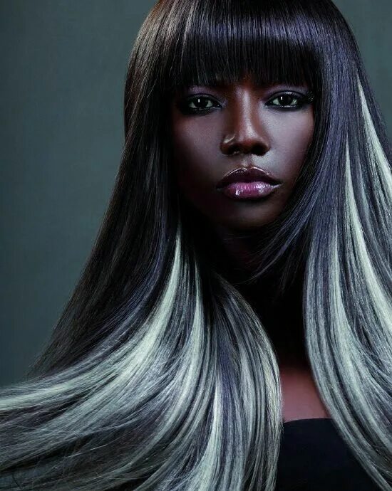 Покраска черно белых фото Pin on Faces Grey hair extensions, Grey ombre hair, Black to grey ombre hair