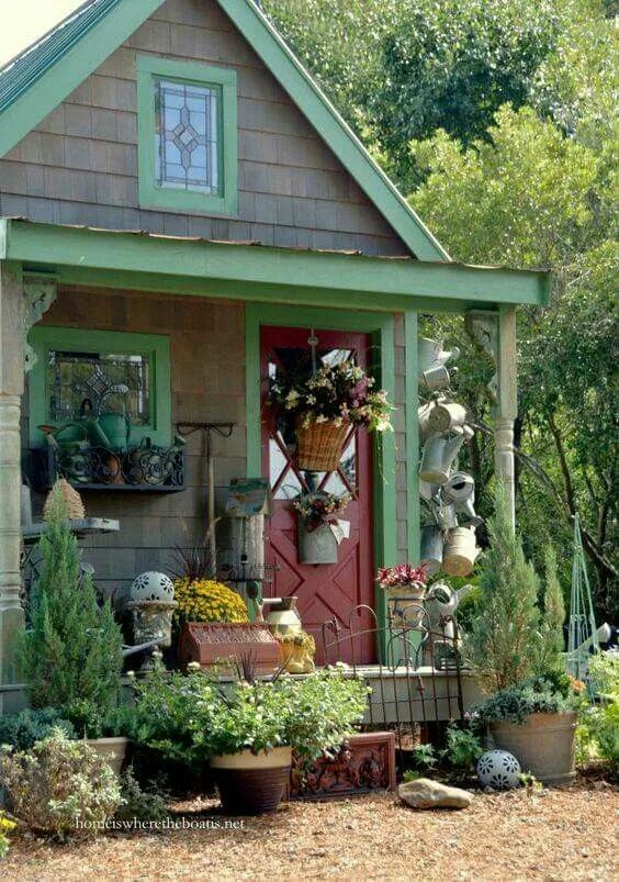 Покраска дачи фото Pin by Paula Shockley on Garden Shed Garden buildings, Shed decor, Backyard