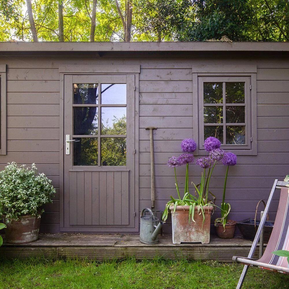 Покраска дачи фото Aménager sa cabane de jardin : toutes nos idées Cabane jardin, Cabane de jardin 