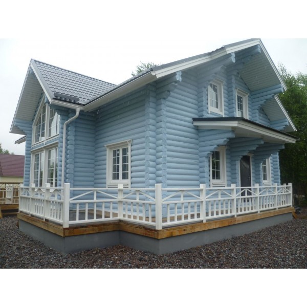 Покраска деревянных домов цвета фото Краска для дерева и OSB ProfiPaints SILVER WOOD FACADE 2.7л, RAL-7036 - купить в