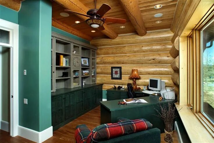 Покраска деревянных домов внутри интерьер фото Interiors Log home interiors, Log home interior, Rustic kitchen design