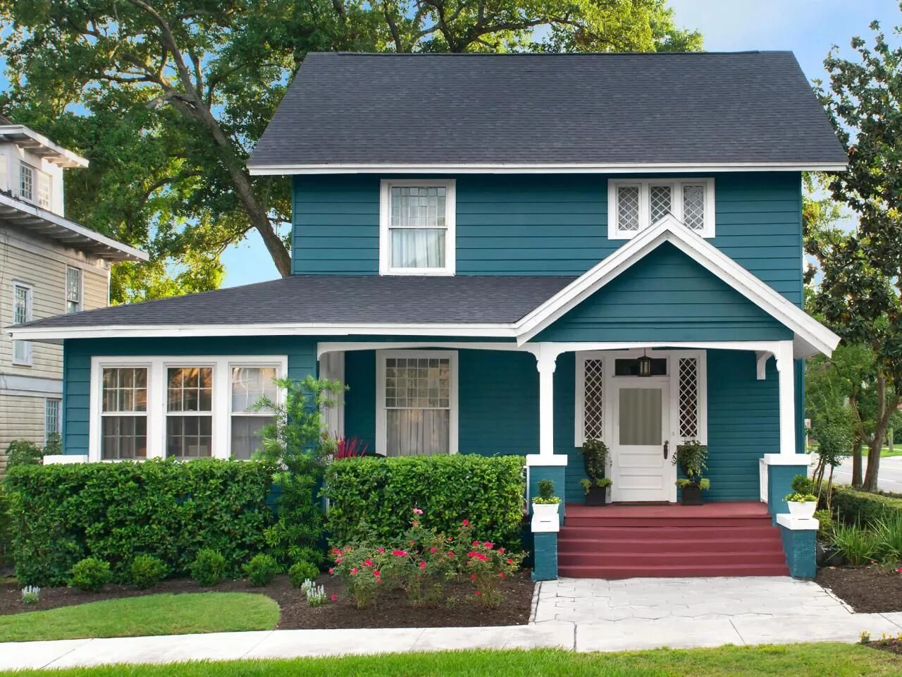 Покраска дома снаружи сочетание цветов фото Curb Appeal Ideas from Jacksonville, Florida Exterior paint colors for house, Ho