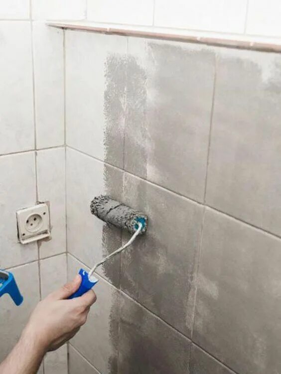 Покраска кафеля в ванной фото Tinta para Azulejo: Qual a Melhor? Como Pintar?+40 Ambientes New bathroom ideas,