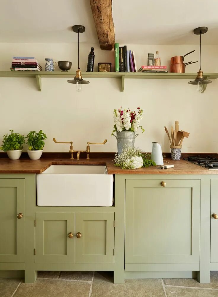 Покраска кухни своими руками в домашних условиях How to create a cottage kitchen in 2024 Kitchen interior, Green kitchen cabinets