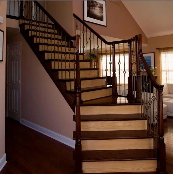 Покраска лестницы в доме фото Matching your Stairs to your Custom Hardwood Floors - Carlisle Wide Plank Floors