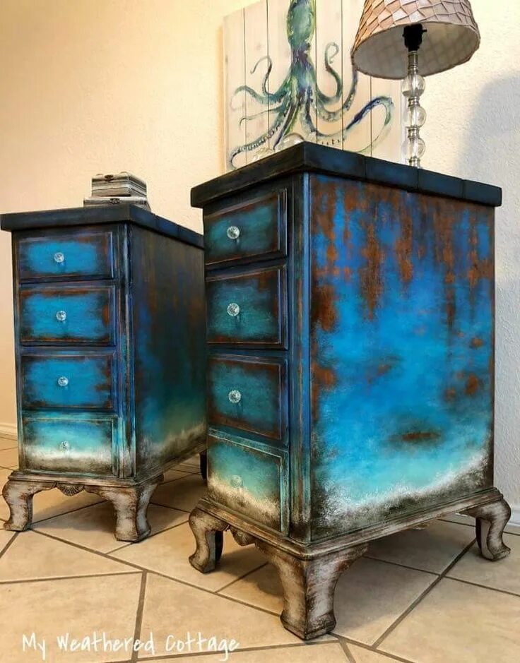 Покраска мебели фото Pin on Chalk Paint Rustic painted furniture, Funky furniture, Funky painted furn