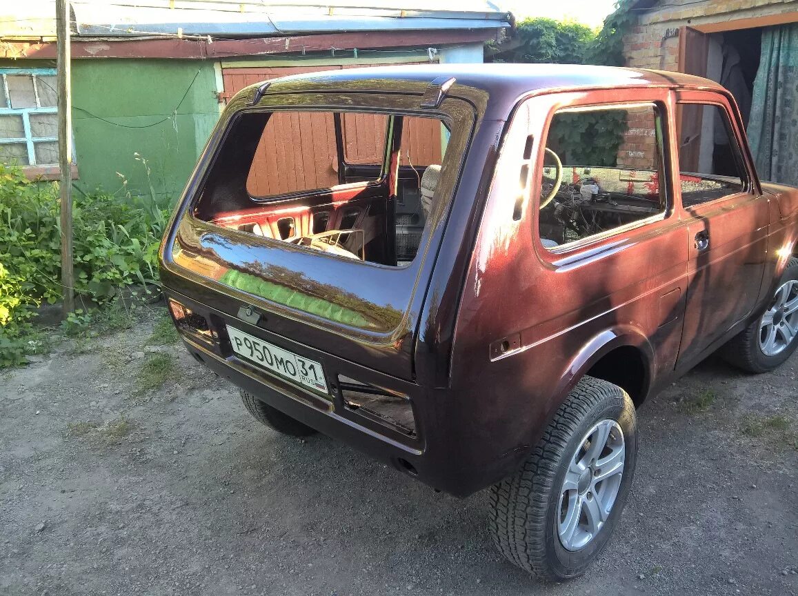 Покраска нивы фото Наконец- то покраска нивы окончена. Цвет портвейн - Lada 4x4 3D, 1,6 л, 1987 год