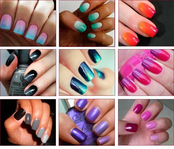 Покраска ногтей фото ombre nails Маникюр, Маникюр с эффектом омбре, Гвоздь